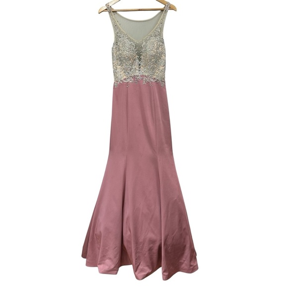 Abby Paris by Lucci Lu, Prom Dress Formal Gown, Style 93019, Blush Pink, Size 4 - Picture 6 of 16